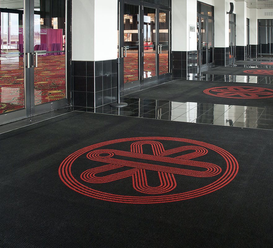 Precision Inlay™ with Super Nop® 52 Logo is high performance matting from small logo mats to wall-to-wall applications available at Mats Inc.